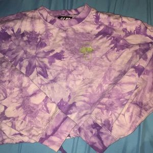 A purple crop top worn twice.